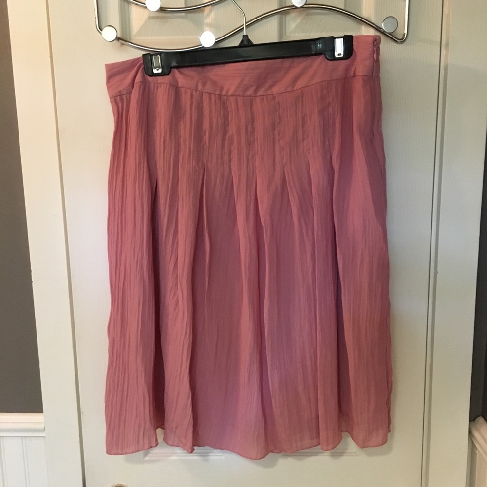New, never worn pink pleated skirt.